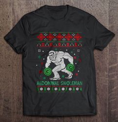 abdominal swoleman christmas sweater tshirt