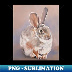 desert cottontail rabbit painting - retro png sublimation digital download - unleash your creativity