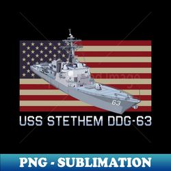 stethem ddg-63 destroyer ship diagram usa american flag gift - exclusive sublimation digital file - bring your designs to life