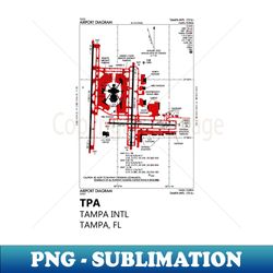 airport diagram - tampa intl tpa - png sublimation digital download - perfect for sublimation art