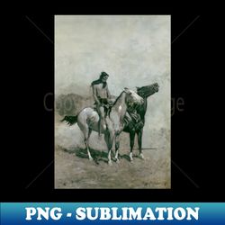 the fire-eater slung his victim across his pony by frederic remington - exclusive png sublimation download - transform your sublimation creations