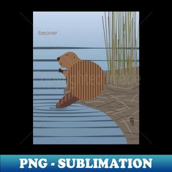 minimal zoo art series  a to z   beaver - professional sublimation digital download - spice up your sublimation projects