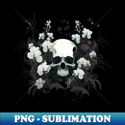 flower skull - artistic sublimation digital file - unlock vibrant sublimation designs