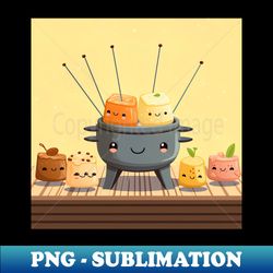 Fondue - PNG Transparent Digital Download File for Sublimation - Bring Your Designs to Life