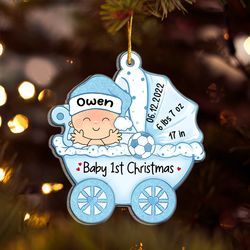 baby first christmas baby stroller personalized ornament