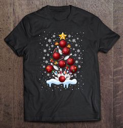 bowling christmas tree santa hat tshirt