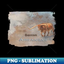 Longhorn Bull Benton AR - Signature Sublimation PNG File - Bring Your Designs to Life