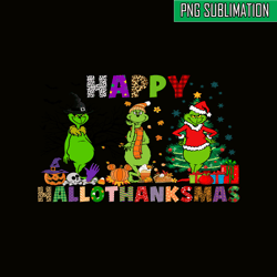 happy hallothanksmas grinch png