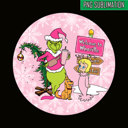 welcome whoville pink png
