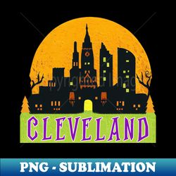 cleveland halloween - png transparent sublimation file - unlock vibrant sublimation designs