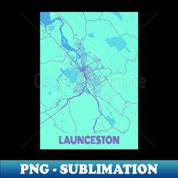 launceston - australia galaxy city map - exclusive png sublimation download - capture imagination with every detail