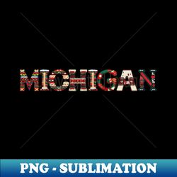 michigan christmas - decorative sublimation png file - perfect for sublimation art