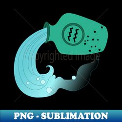 aquarius jungle green - vintage sublimation png download - bring your designs to life