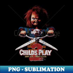 childs play 2 distressed horror classic chucky - png transparent digital download file for sublimation - perfect for sublimation art