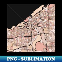 cleveland map pattern in soft pink pastels - png sublimation digital download - spice up your sublimation projects