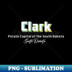 Clark South Dakota Yellow Text - Digital Sublimation Download File - Stunning Sublimation Graphics