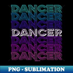 Dancer Repeating Text Pink and Blue Version - Trendy Sublimation Digital Download - Instantly Transform Your Sublimation Projects