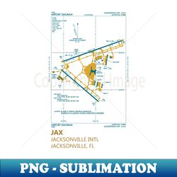 airport diagram - jacksonville intl jax - signature sublimation png file - capture imagination with every detail