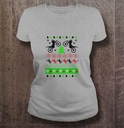 christmas moto ugly v-neck t-shirt