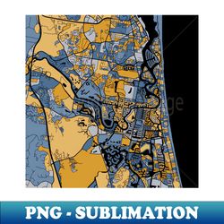 gold coast map pattern in blue  gold - trendy sublimation digital download - bold & eye-catching