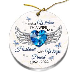 personalized acrylic memorial ornament wife to husband style