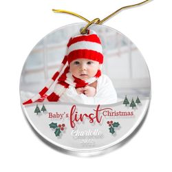 personalized acrylic ornament babys boy first christmas tree