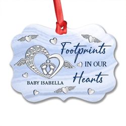 personalized aluminum baby miscarriage ornament memorial baby