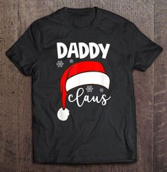 daddy claus santa hat snowflakes christmas gift top
