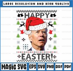 santa joe biden happy easter ugly christmas png, biden christmas funny, ugly christmas file, easter bunny png, png cut f