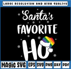 santas favorite ho gay christmas rainbow lesbian funny svg, santa naughty christmas svg, funny santa christmas, instant