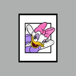 daisy duck disney art print digital files nursery room watercolor