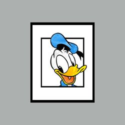 donald duck disney art print digital files nursery room watercolor