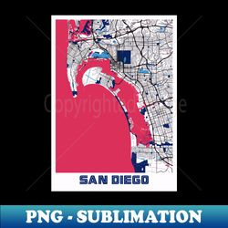 San Diego - United States MilkTea City Map - Premium Sublimation Digital Download - Capture Imagination with Every Detail