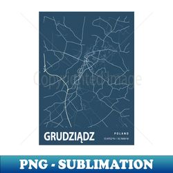 Grudzidz Blueprint Street Map Grudzidz Colour Map Prints - Retro PNG Sublimation Digital Download - Perfect for Sublimation Mastery