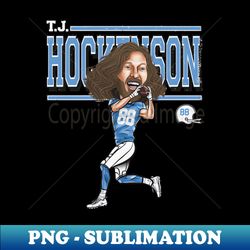 TJ Hockenson Detroit Cartoon - Retro PNG Sublimation Digital Download - Unleash Your Creativity