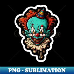 Creepy Cute Kawaii Clown IV - Instant PNG Sublimation Download - Unleash Your Creativity