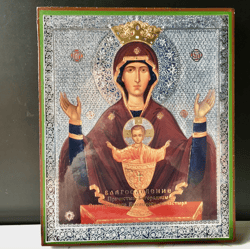 inexhaustible cup virgin mary  | mother of god | hand crafted icon | orthodox icon | handmade