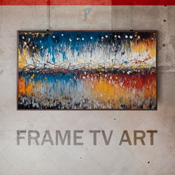 samsung frame tv art digital download, frame tv art abstraction, frame tv art modern, jackson pollock style, expressive