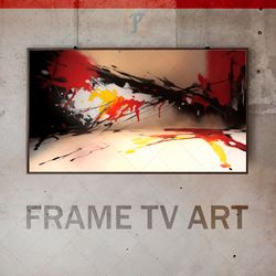 samsung frame tv art digital download, frame tv art abstraction, frame tv art modern, jackson pollock style, expressive