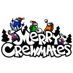 among us merry crewmates svg, christmas svg, xmas svg