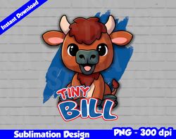 bills png, football mascot, tiny bill t-shirt design png for sublimation, tiny sport mascot design