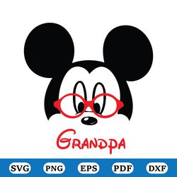 grandpa mickey mouse glasses svg, disney svg, mickey  mouse svg, mickey minnie svg, disney world svg