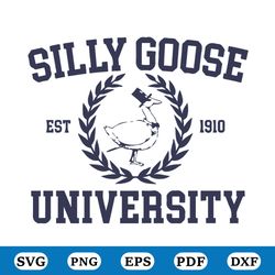 silly goose university crewneck svg, silly goose university svg, funny goose svg, silly goose est 1910 svg, funny quotes