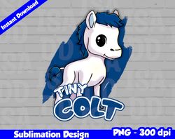 colts png, football mascot, tiny colt t-shirt design png for sublimation, tiny sport mascot design