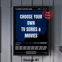 custom movie series canvas, custom canvas print, customize movie series canvas, canvas wall decor, personalized movie se