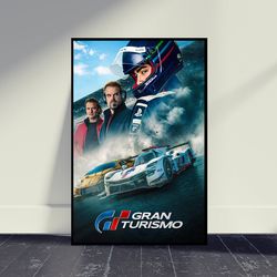 gran turismo movie canvas movie print, wall art, room decor, home decor, art canvas for gift, living room decor