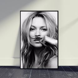 kate moss music canvas, living room decor, home decor, music canvas for gift