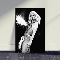 lady gaga music canvas, living room decor, home decor, art canvas for gift