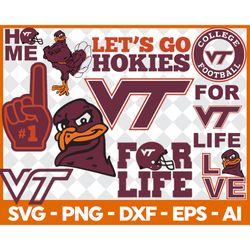 virginia tech hokies svg bundle, virginia tech hokies logo, sport svg, ncaa svg, png, dxf, eps virginia tech hokies png