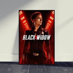 black widow movie canvas movie print, wall art, room decor, home decor, art canvas for gift, living room decor